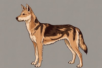 Side view of Basenji dog illustration