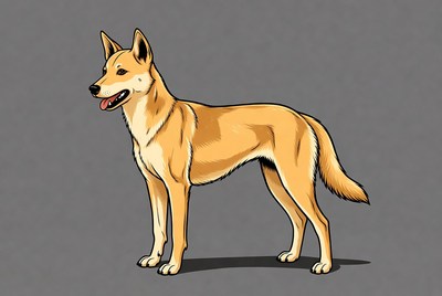 Standing Australian Cattle Dog illustration
