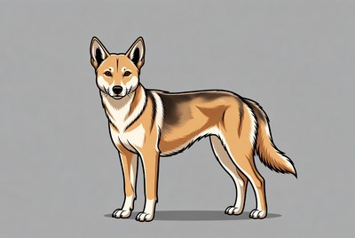 Standing Australian Cattle Dog illustration