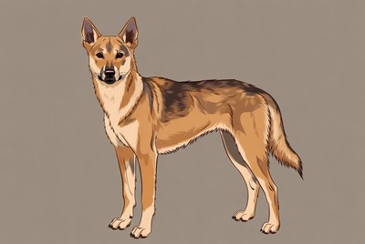 Standing Australian Cattle Dog illustration