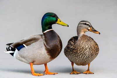 Male and Female Mallard Ducks