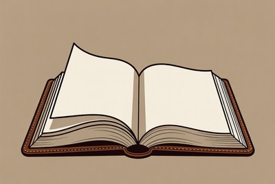 Open Book Illustration