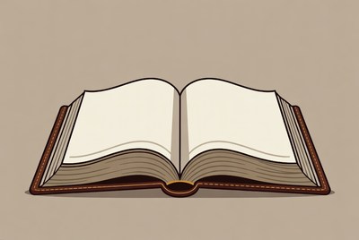 Open Book Illustration