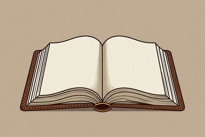 Open Book Illustration