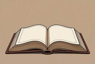Open Book Illustration