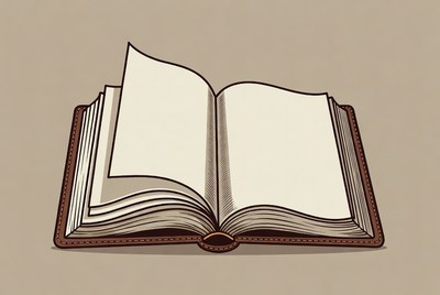 Open Book Illustration