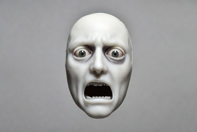 White Screaming Horror Mask