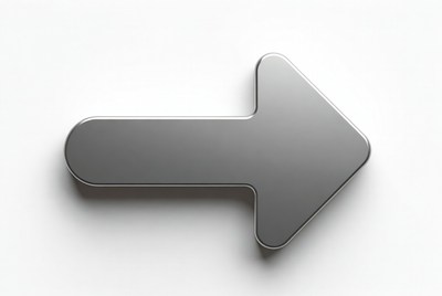 3D Gray Arrow Icon