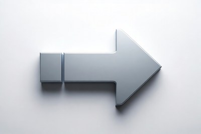 3D Silver Right Arrow