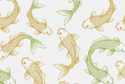Goldfish Koi Pattern Illustration
