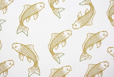 Gold Koi Fish Pattern Illustration