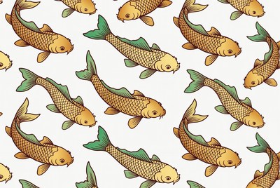 Golden Koi Fish Pattern