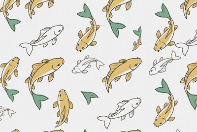 Koi Fish Pattern Illustration