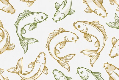 Koi Fish Pattern Illustration