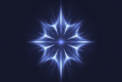 Glowing Blue Snowflake