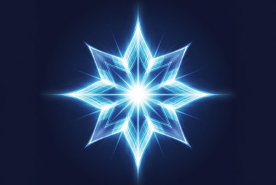 Glowing Blue Snowflake