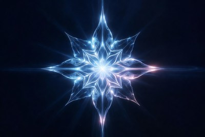 Glowing Blue Snowflake
