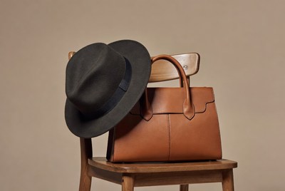Fedora Hat on Leather Handbag
