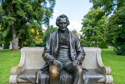 Bronze Statue Man Sitting on Bench