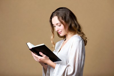Woman reading book