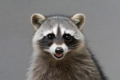 Cute raccoon with tongue out