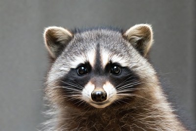 Closeup of cute raccoon face