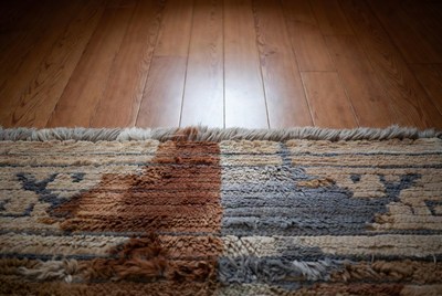 Oriental Rug on Hardwood Floor