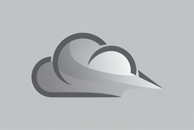 Gray Cloud Icon Illustration