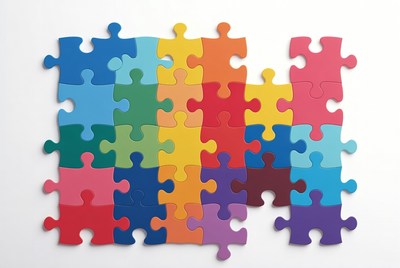 Colorful Jigsaw Puzzle Pieces