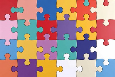 Colorful Jigsaw Puzzle Pieces