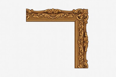 Ornate Golden Picture Frame Corner