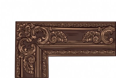 Ornate Brown Picture Frame Corner