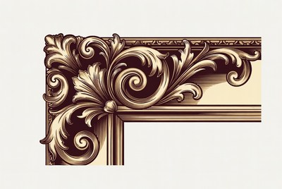 Ornate Golden Frame Corner