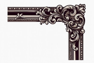 Ornate Vintage Picture Frame Corner