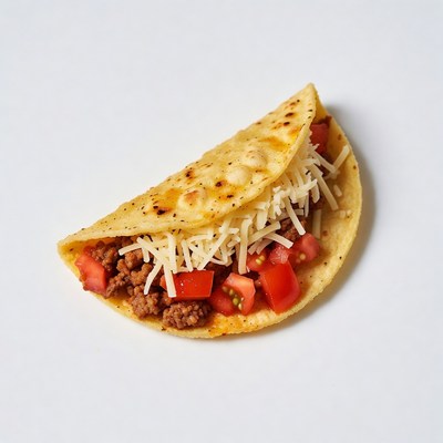 Beef Taco with Cheese and Tomatoes