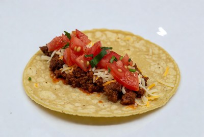 Beef Taco with Tomatoes and Cheese