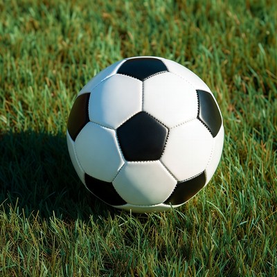 Soccer ball on green grass