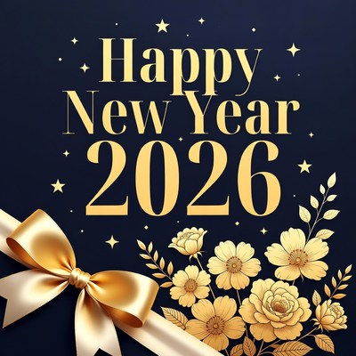 Happy New Year 2026 Illustration