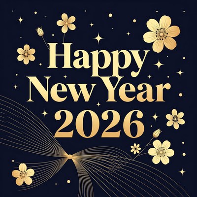 Happy New Year 2026 Illustration