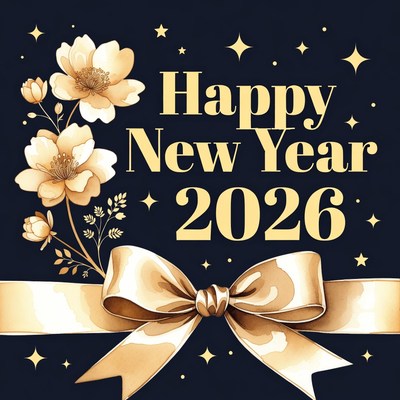 Happy New Year 2026 Illustration