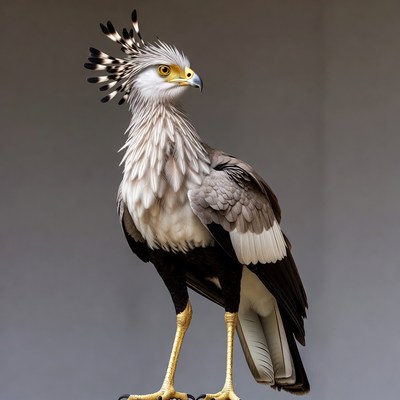 Crested Caracara standing on perch