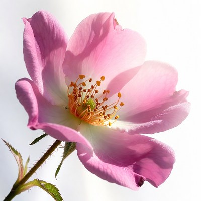 Pink Rose Flower Closeup