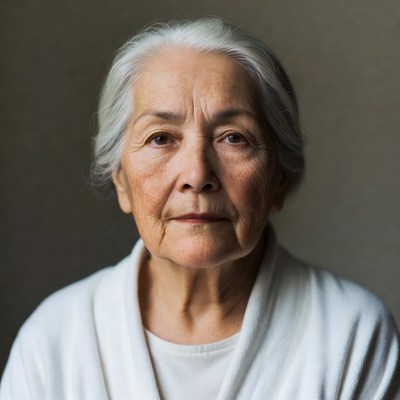 Elderly Asian woman portrait