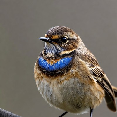 Whinchat bird with blue throat
