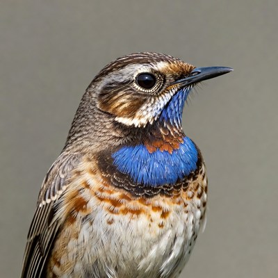 Red-flanked Bluetail Bird Portrait