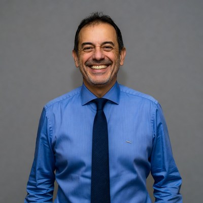 Smiling man in blue suit