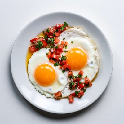 Sunny Side Up Eggs with Pico de Gallo