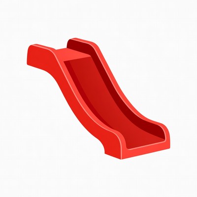 Red Playground Slide Illustration