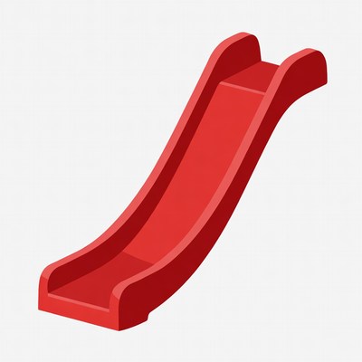 Red Playground Slide Illustration
