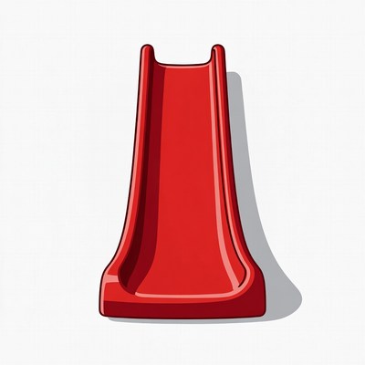 Red Playground Slide Illustration
